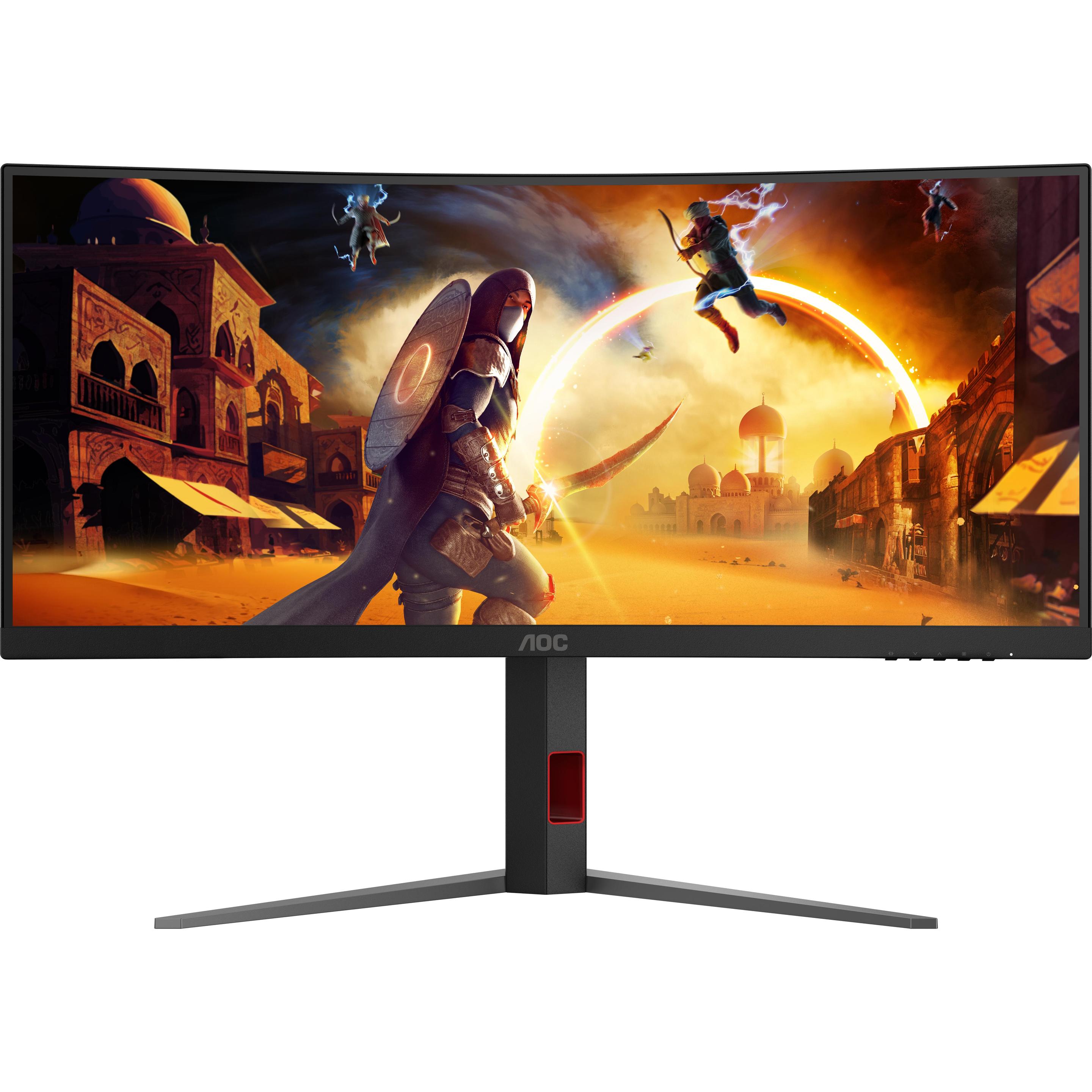 AOC CU34G4Z (3440 x 1440 Pixel, 34"), Monitor, Rot, Schwarz