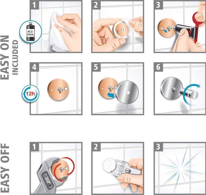 Actual product image tesa SPAA shower rail incl. adhesive solution without drilling