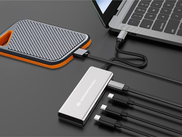 Produktbild Conceptronic 4 Port USB-Hub (USB-C, 4 Ports)