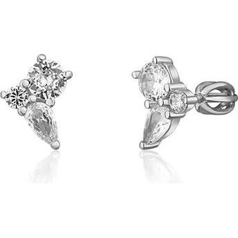 JVD, Ohrringe, - Stylish silver earrings with zircons SVLE1607XH2BISR, (Silber)