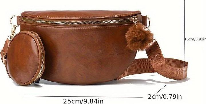 Immagine prodotto Only-Bags.Store Borsa alla moda con cintura in pelle PU - Borsa sportiva a tracolla singola con petto strappato