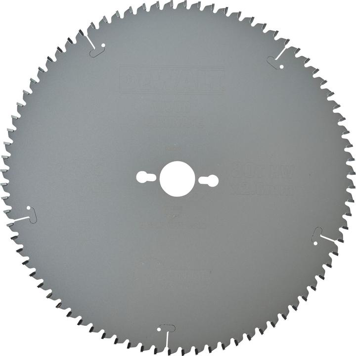 Actual product image DeWalt EXTREME ® stationary circular saw blade DT4283inesFinish (veneers. aluminum and plastics).