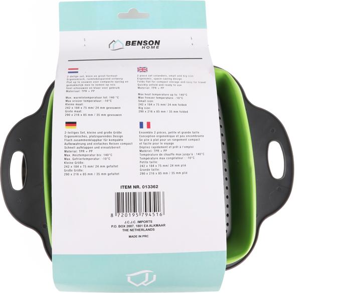 Immagine prodotto Benson Setacci quadrati pieghevoli 2 pezzi