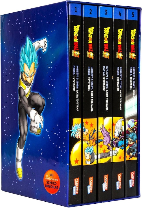 Dragon Ball Super Volumes 1-5 dans un étui avec Extra (Allemand, Akira Toriyama (Histoire originale), 2019)
