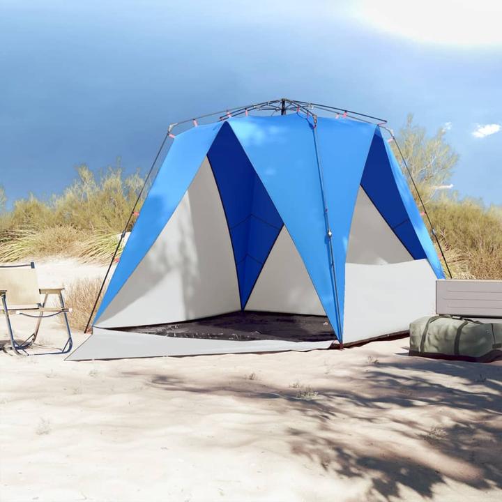 Produktbild VidaXL Strandzelt 4 Personen Quick Release Wasserdicht (Strandzelt + Strandmuschel, 5.80 kg, 4 Personen)