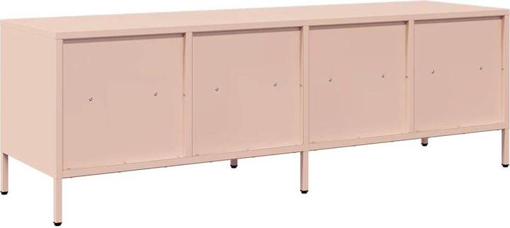 Produktbild vidaXL TV Schrank Lowboard Fernsehschrank Fernsehtisch Rosa Kaltgewalzter Stahl (135 x 39 x 43.5 cm)