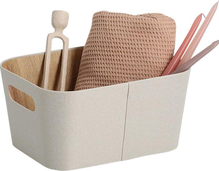 Actual product image Zeller Present Aufbewahrungskorb Karton/Polyester 23x30.5x15.2 cm (23 cm)