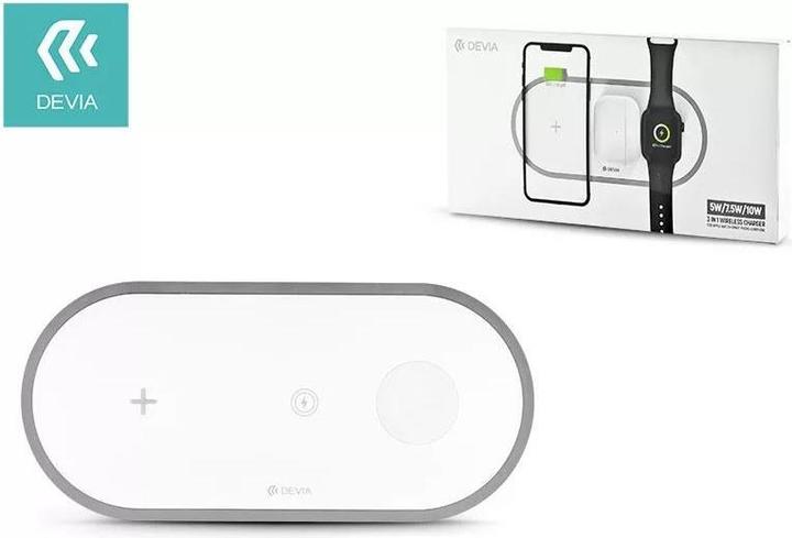 Actual product image Devia 3In1 Charger for smart phone&Applewatch&Earphone V4 (10W) white (10 W)
