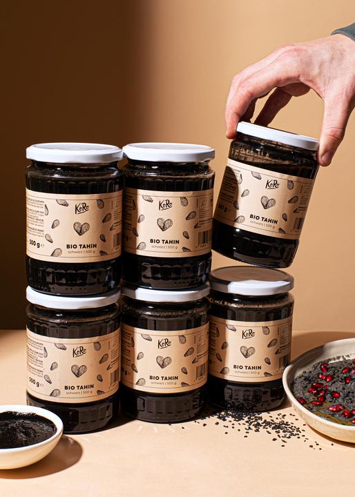 Actual product image KoRo Organic sesame butter made from ground black, unpeeled sesame seeds (3000 g)