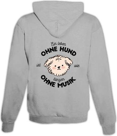 Immagine prodotto Schwesternuhr Felpa con cappuccio Dog & Music Unisex (XXL)