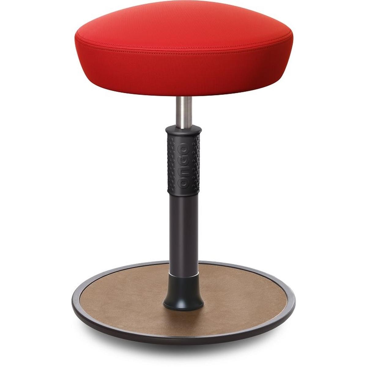 Ongo, Bürostuhl, Sitz- Stehhocker Free Regular Hutsitz skai Dynactiv Makari 160 Rot sw. /Natur
