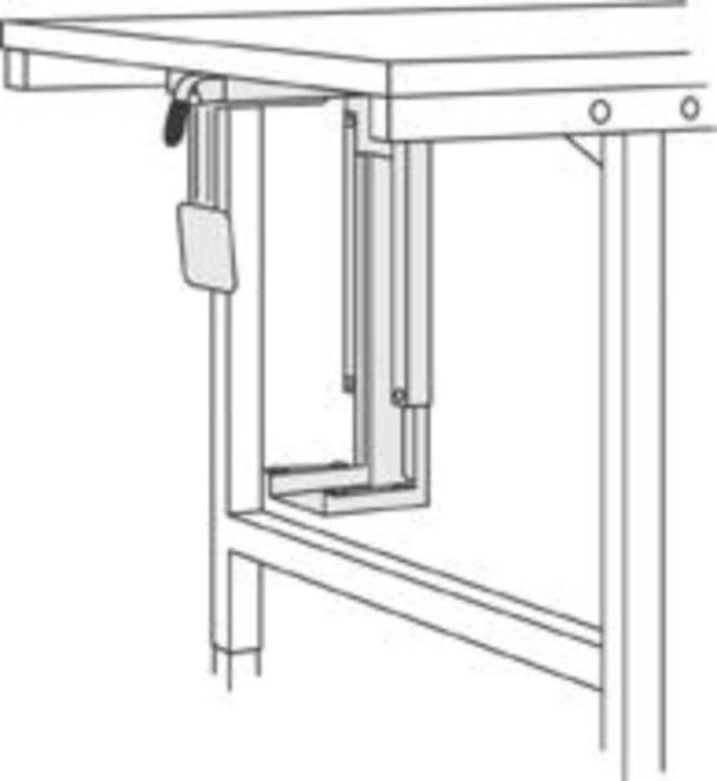 Hüdig PC holder for under-desk mounting