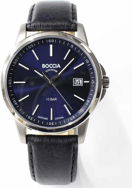 Boccia 3633-01 Herrenuhr Titanium 40mm 10ATM (Analoguhr, 40 mm)
