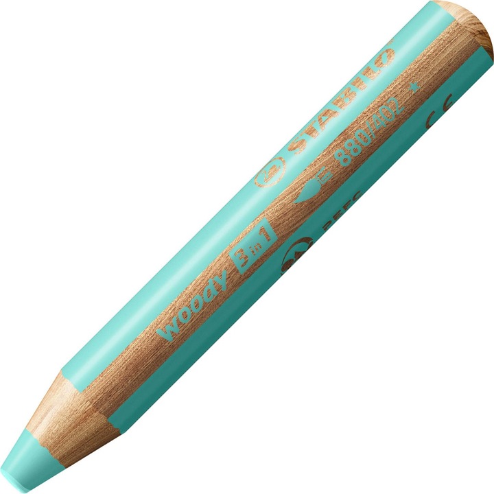 Actual product image STABILO woody 3 in 1 coloured pencil (Pastel blue, 1 x)