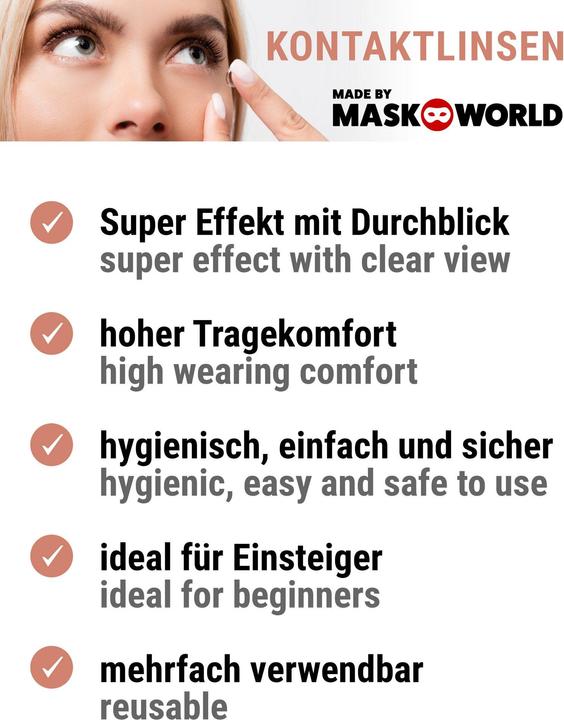 Actual product image Metamorph Hexe Grau Jahreslinsen Spezialeffekt Kontaktlinsen (Grey)