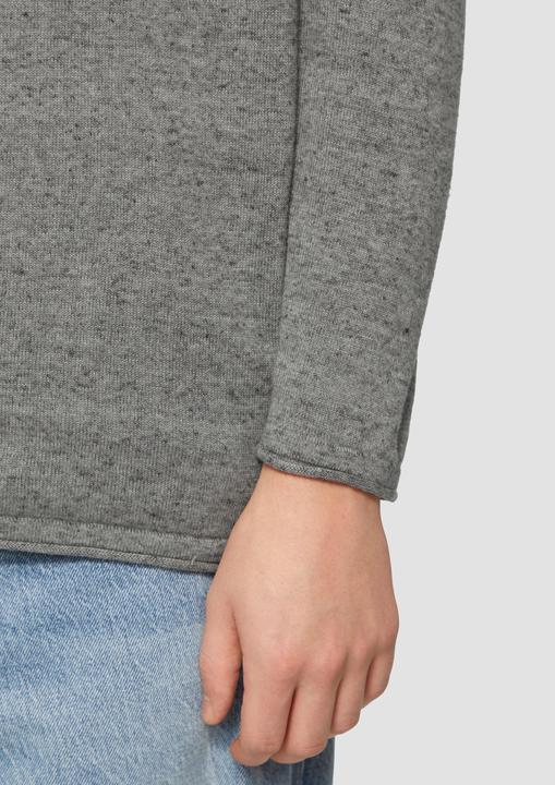 Actual product image S.Oliver Strickpullover Gestrickter Hoodie aus Melangegarn (S)