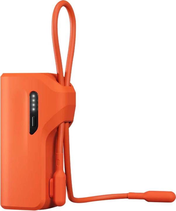 Actual product image Cygnett Battery bank Thumboost 5K Powerbank con cavo integrato (ORANGE) (CY5358PBCHE) (5000 mAh, 20 W, 18.50 Wh)