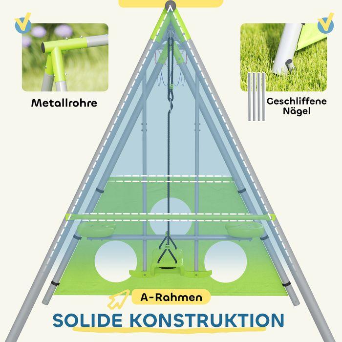 Produktbild Swisshandel24 4 in 1 Schaukelgestell Outdoor Schaukelgerüst mit Schaukel, Metallgestell