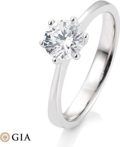 Actual product image Breuning 6 prong set 0.80-1.50 ct. (54, 585/14 K Gold)