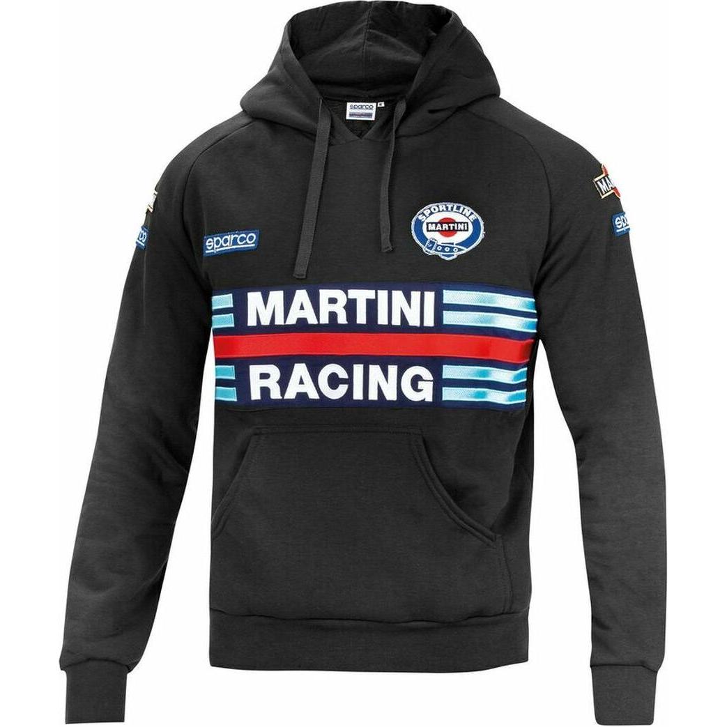 Sparco Unisex Schwarz Motorsportbekleidung, Martini Racing Hoodie (L)