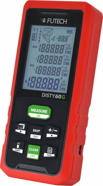 Produktbild Futech Laserentfernungsmesser DISTY 60 GREEN 0,05 b.60m Â± 2mm IP 54 (60 m)