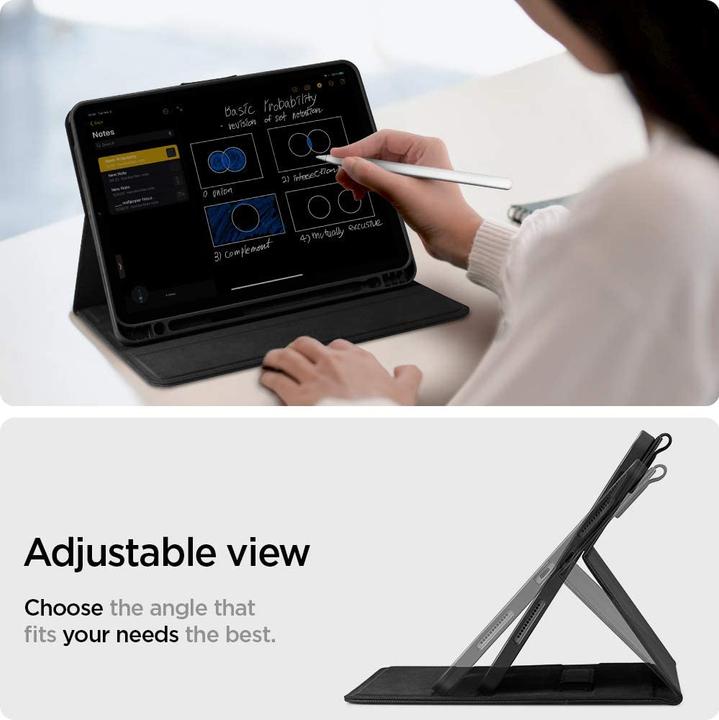 Produktbild Spigen Hülle für Tablet-Hülle Liquid Air Folio Apple iPad Air 4 2020 Schwarz (iPad Air 2020 (4. Gen))