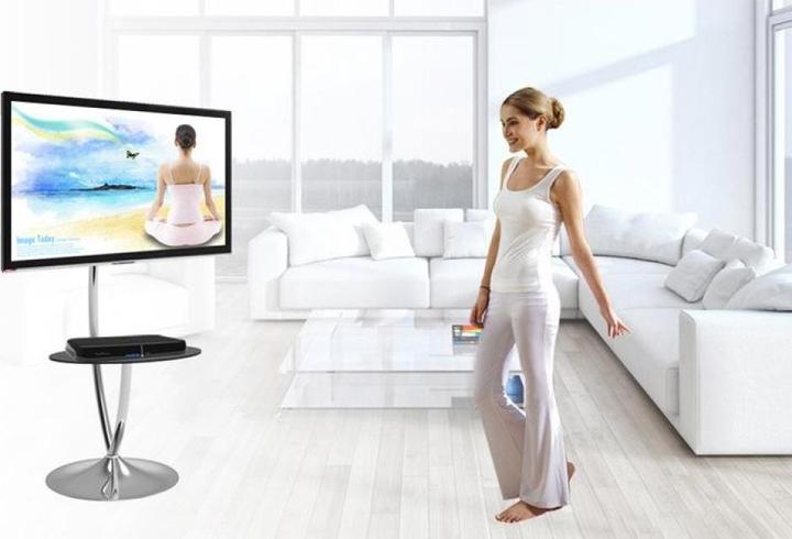 Produktbild Techly TV LED/LCD Standfuss m. runder Basis und Ablage (68 kg, 32" - 70")