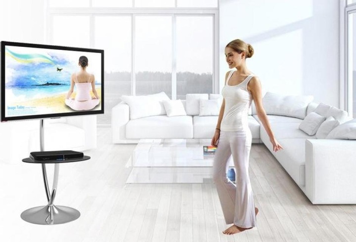 Produktbild Techly TV LED/LCD Standfuss m. runder Basis und Ablage (70", 68 kg)