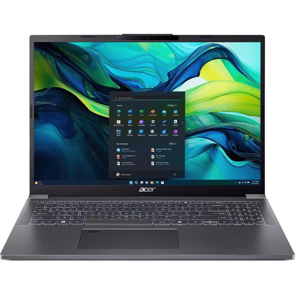 Acer Aspire 16 (16", Intel Core Ultra 7 155H, 16 GB, 1000 GB, DE), Notebook, Grau
