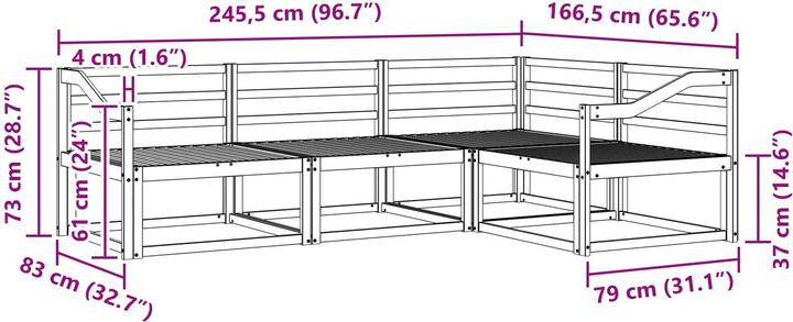 Produktbild vidaXL Outdoor-Sofa