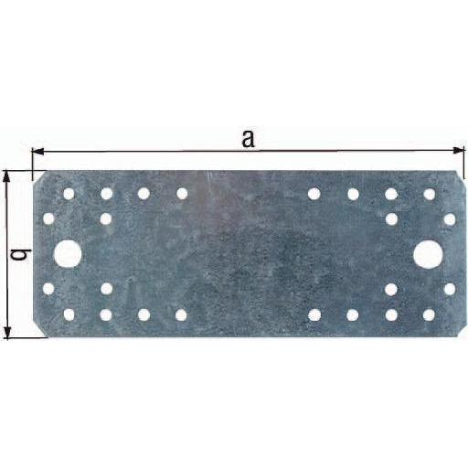 Alberts, Baubeschläge + Holzverbinder, Flachverbinder 180 x 40 mm, sendzimirverzinkt, 1 Stck (Flachverbinder, 50 Stk.)