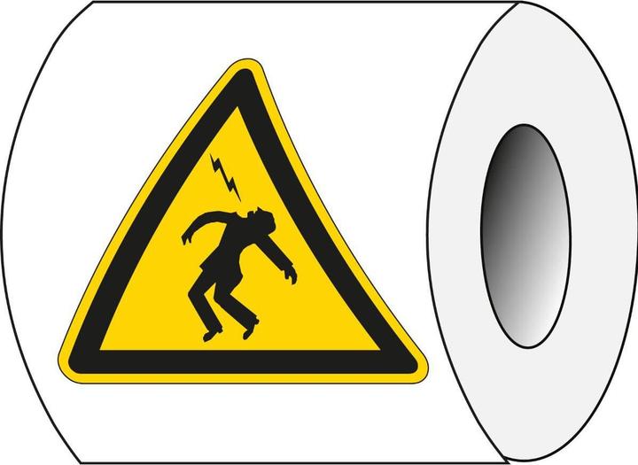 Actual product image Brady PIC 320, B-7541, Safety labels on roll - Warning labels, Laminated polyester, Weak
