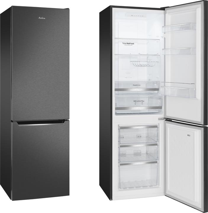 Image du produit Amica Combiné réfrigérateur-congélateur KGC 15495 S l x h x p 54.5 x 180 x 59 cm partie (250 l)