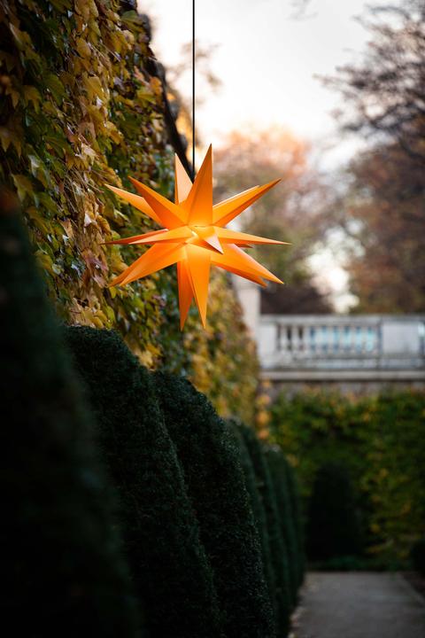 Actual product image Novaliv Poinsettia decorative star | 40cm YELLOW | indoor and outdoor | for E14 bulb with thread