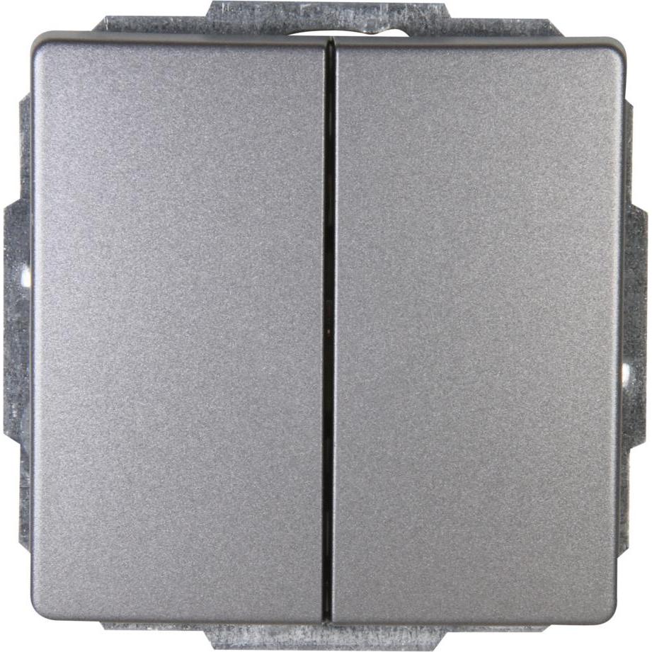 Kopp Serienschalter Serie Venedig platin, Taster + Schalter, Silber