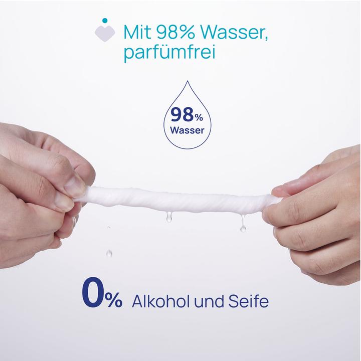 Actual product image Chicco DELICATE cleaning cloths, with flip cover,72 pcs. - 0m+ (72 Piece)