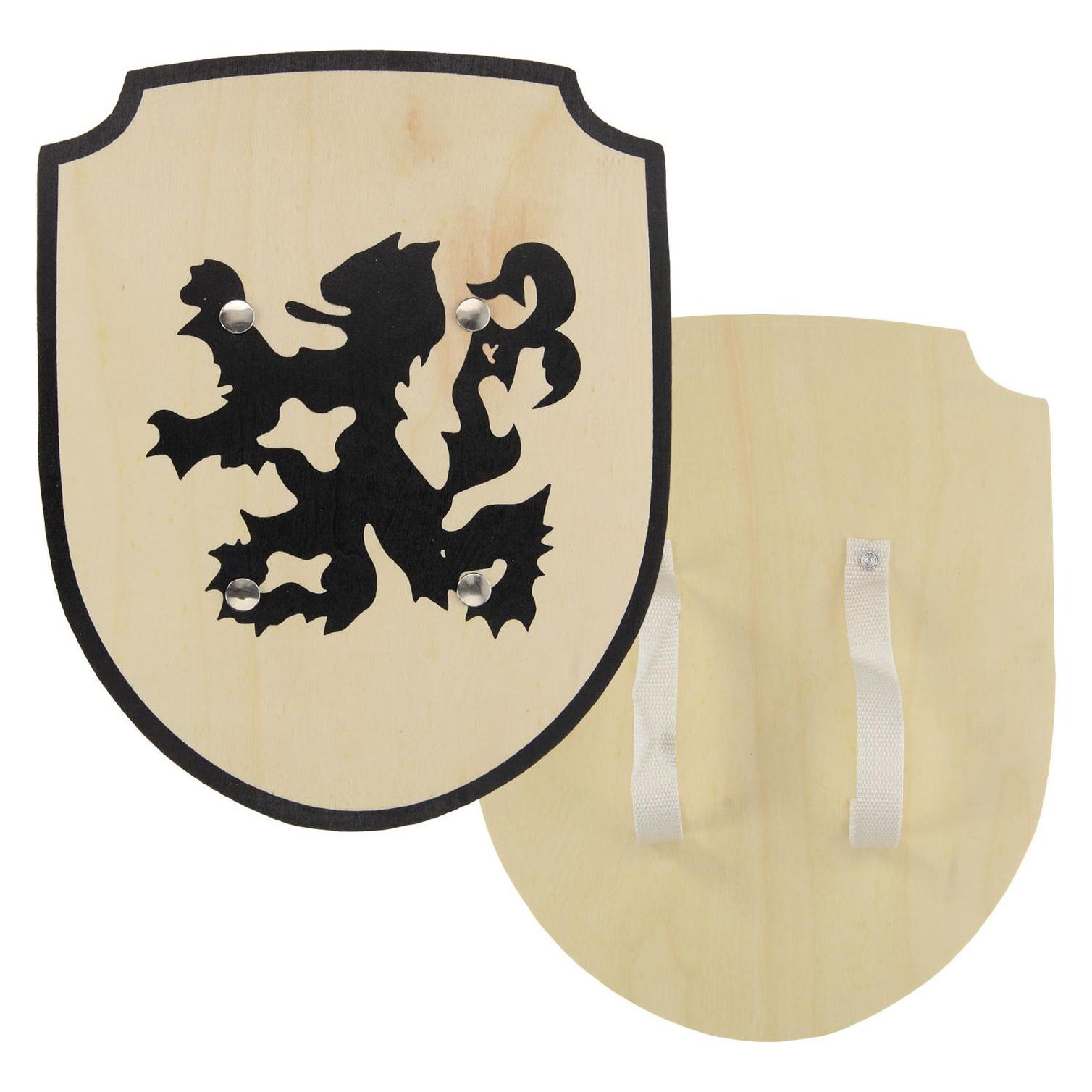 Playwood Houten Schild Leeuw Met Stoffen Handvat