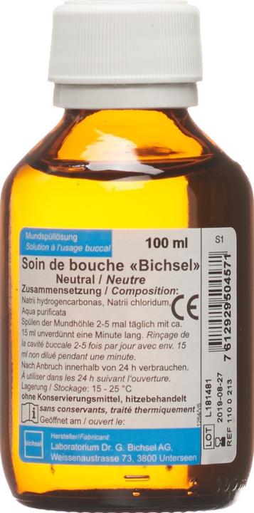 Immagine prodotto Bichsel sterile senza aroma (100 ml, Collutorio)