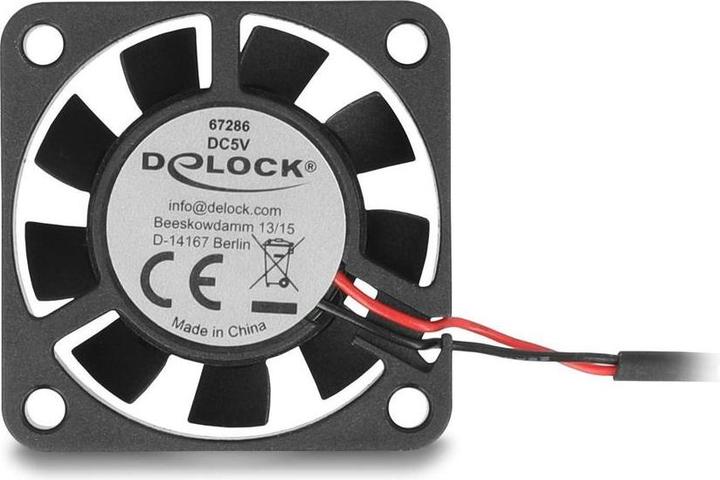 Immagine prodotto Delock Axiallüfter 5 V DC, 40 x 40 x 10 mm schwarz (40 mm, 1 x)
