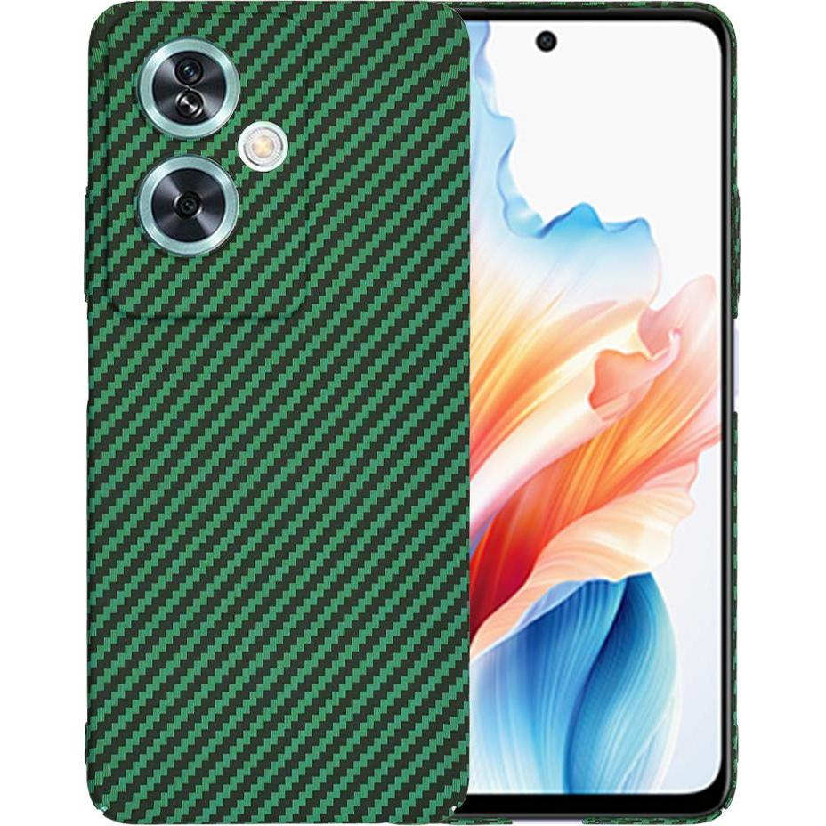 Techsuit - Carbonite FiberShell - Oppo A79 5G / OnePlus Nord N30 SE - Green (Oppo A79), Cover smartphone, Verde