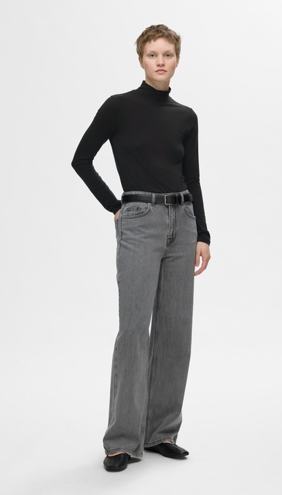 Image du produit Selected Femme Basic Haut à col haut avec manches longues (XS)