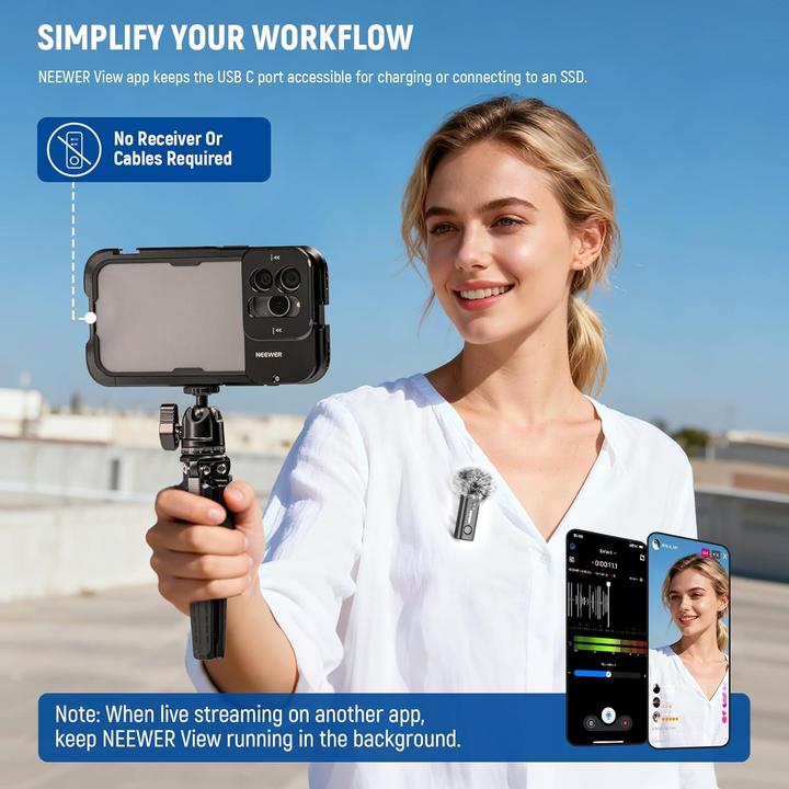 Actual product image Neewer Single Wireless Lavalier Microphone