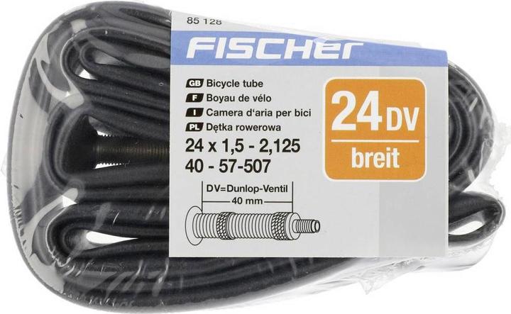 Actual product image Fischer Bicycle tube 24 inch 85128 (Dunlop (DV), 24", 40 mm)