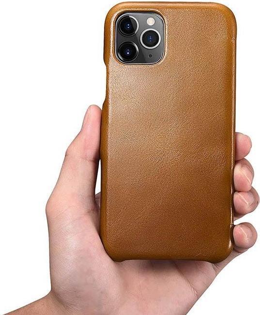 Produktbild iCarer iPhone 11 Pro (5.8) Case Vintage Series Side-open(metal clip in the front) Khaki (Apple iPhone 11 Pro)