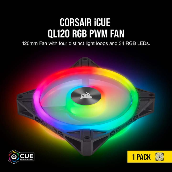 Produktbild Corsair iCUE QL120 RGB (120 mm, 1 x)
