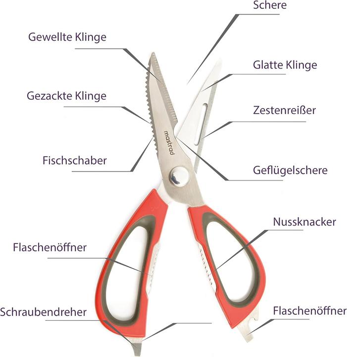 Actual product image Mastrad Multifunktionsschere mit Magnethalter (7.50 cm)