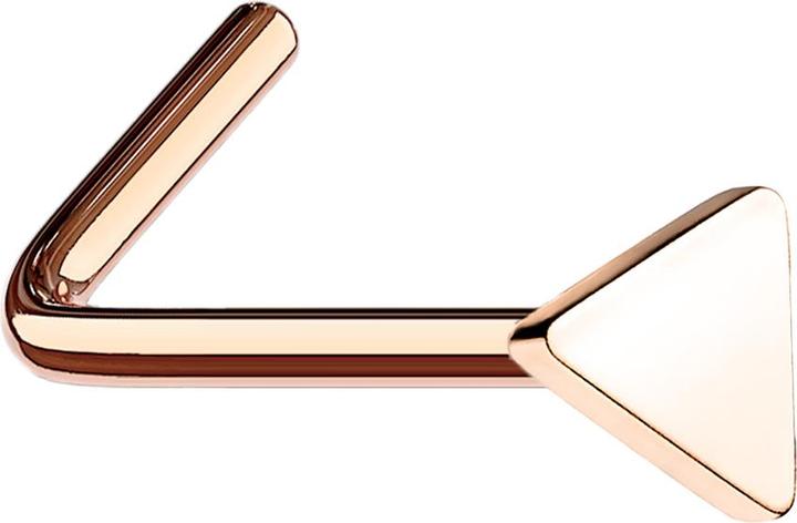 Immagine prodotto Star Piercing Nasenstecker gewinkelt rosegold mit Dreieck (senza ottone, Acciaio chirurgico 316L)