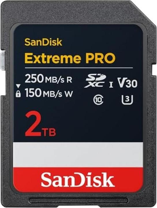 Actual product image SANDISK Extreme PRO SDXC UHS-I Memory Card (2000 GB, microSDXC, SDXC, U3, UHS-I)