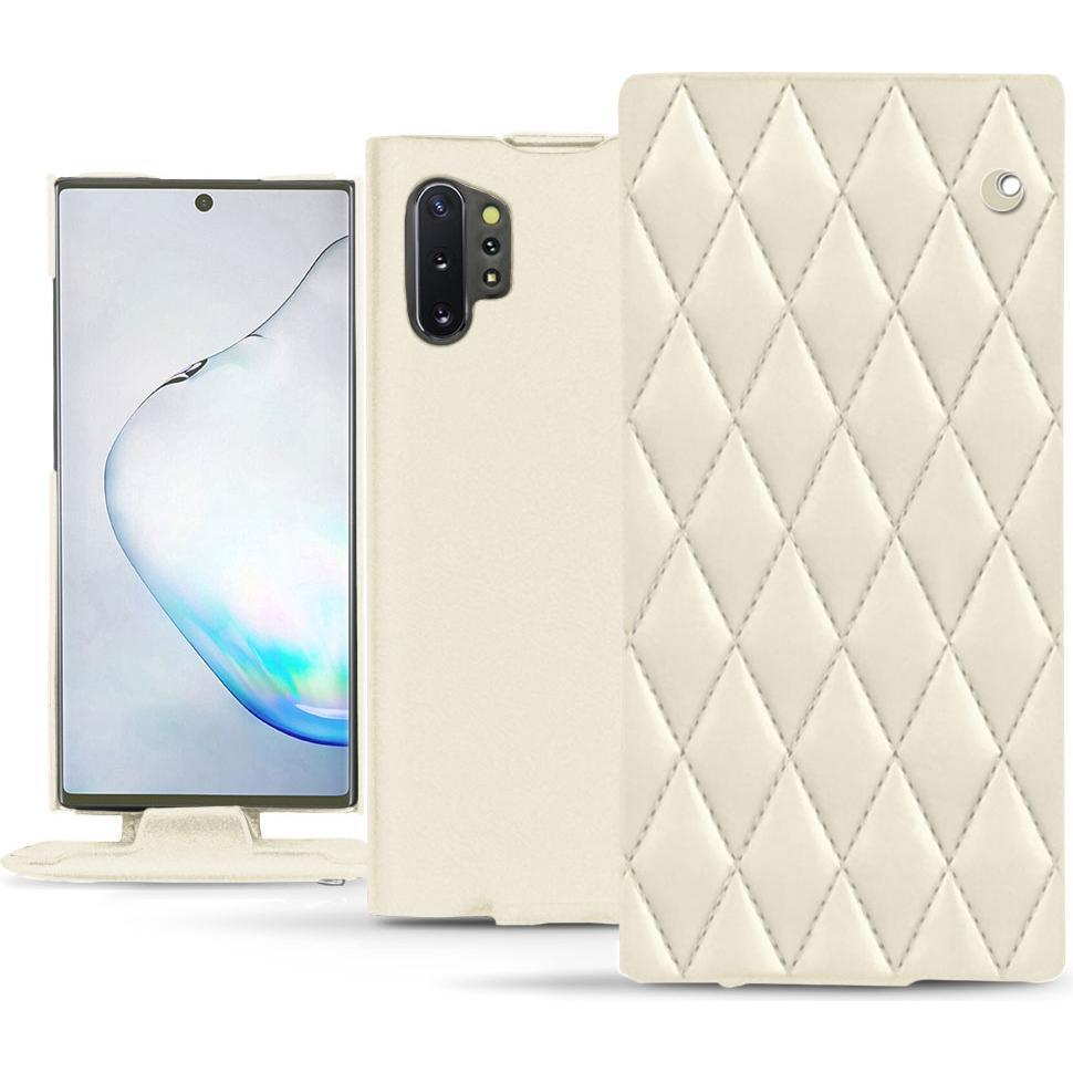 Noreve Lederschutzhülle vertikal (Samsung Galaxy Note 10+), Smartphone Hülle, Weiss