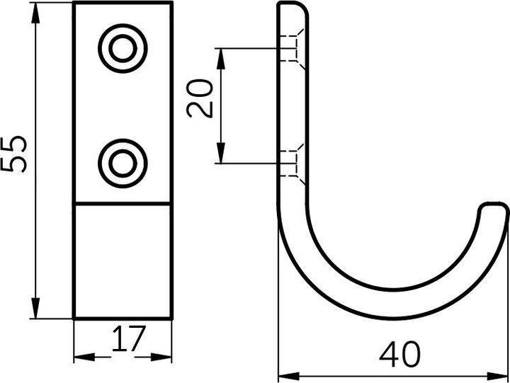 Actual product image Hermeta Coat hook